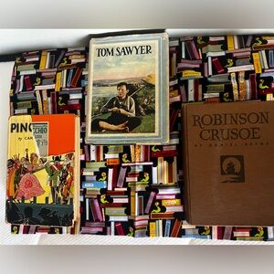 Vintage books  set of 3 Pinocchio, Tom Sawyer, Robinson crusoe